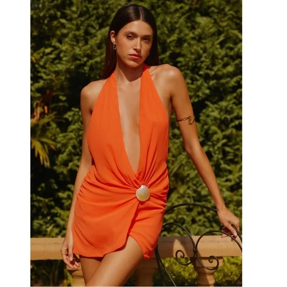 PEPPERMAYO Eleanora Plunge Mini Dress - Picture 1 of 3